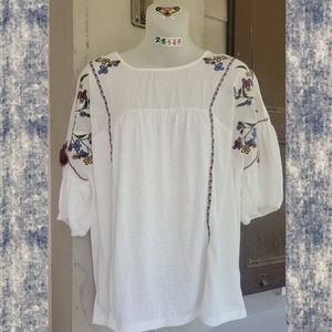 Wrangler Embroidered peasant blouse boho Hippie free spirit western people